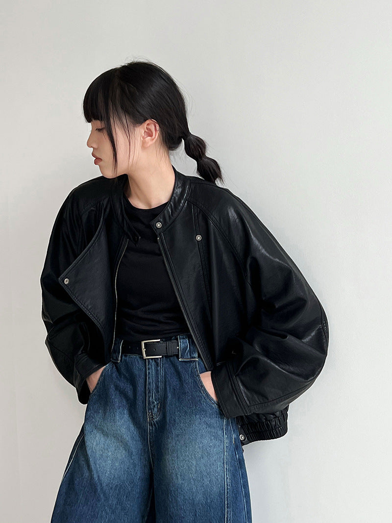 LUCY faux leather motorcycle jacket