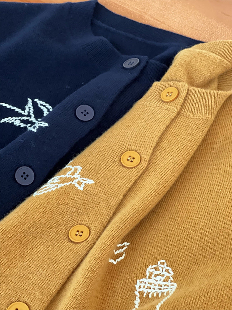 LIGHT HOUSE soft fine merino button cardigan