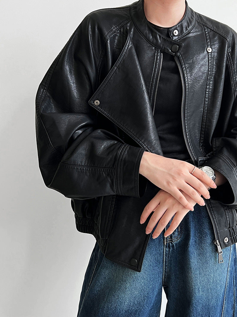 LUCY faux leather motorcycle jacket
