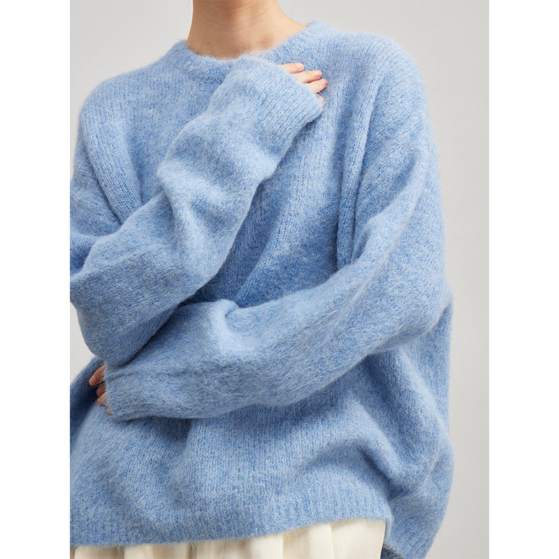 Lindy fuzzy alpaca knit sweater