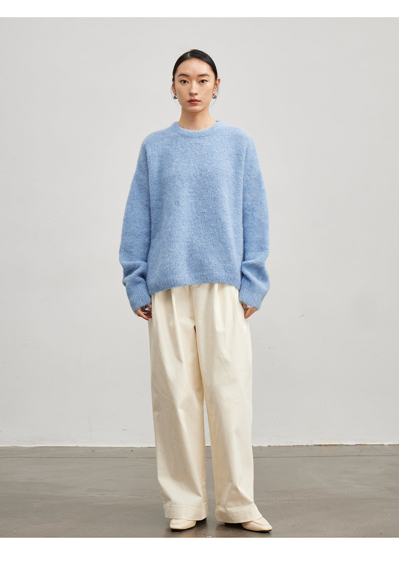 Lindy fuzzy alpaca knit sweater