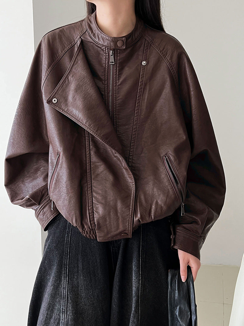 LUCY faux leather motorcycle jacket