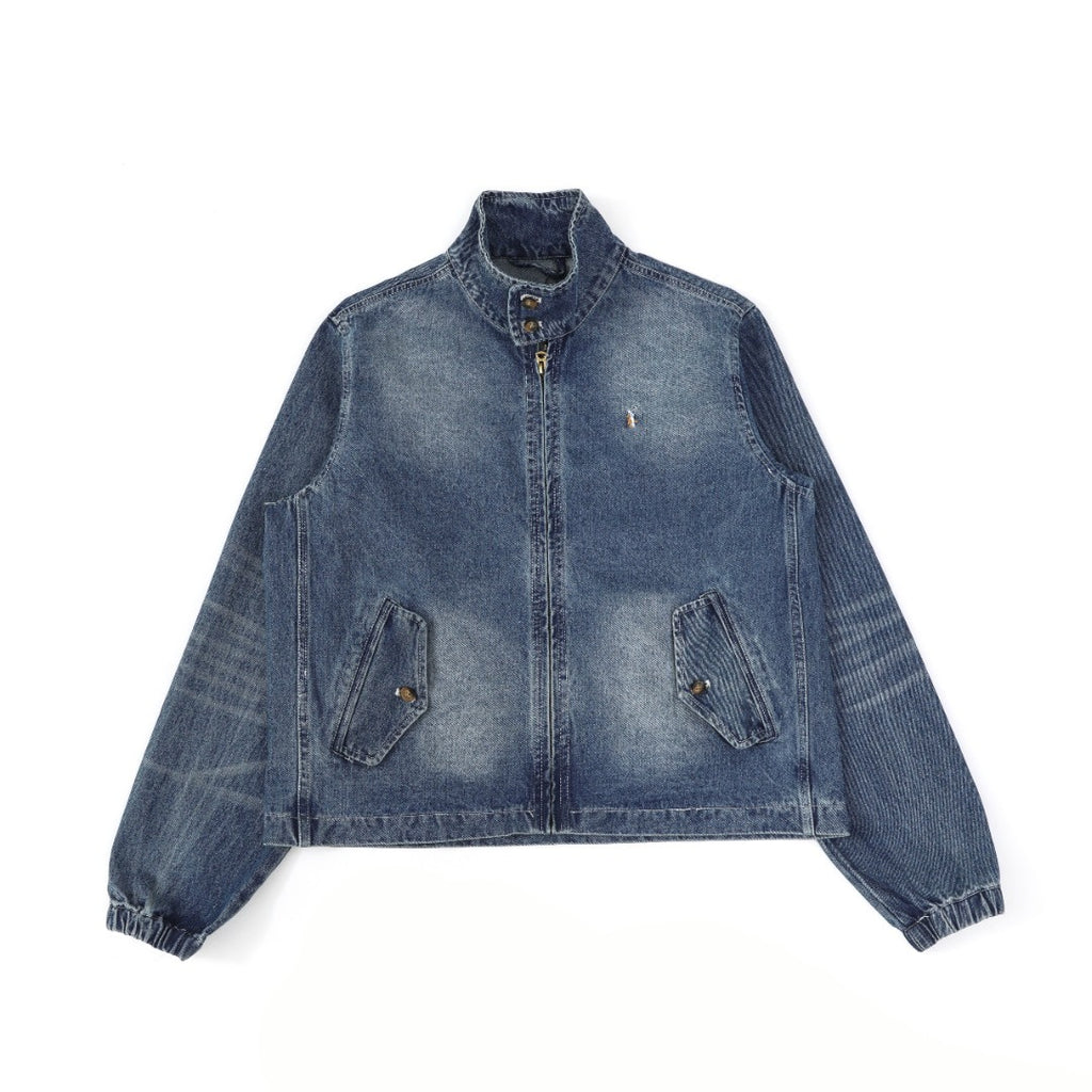 Retro unisex embroidery denim jacket