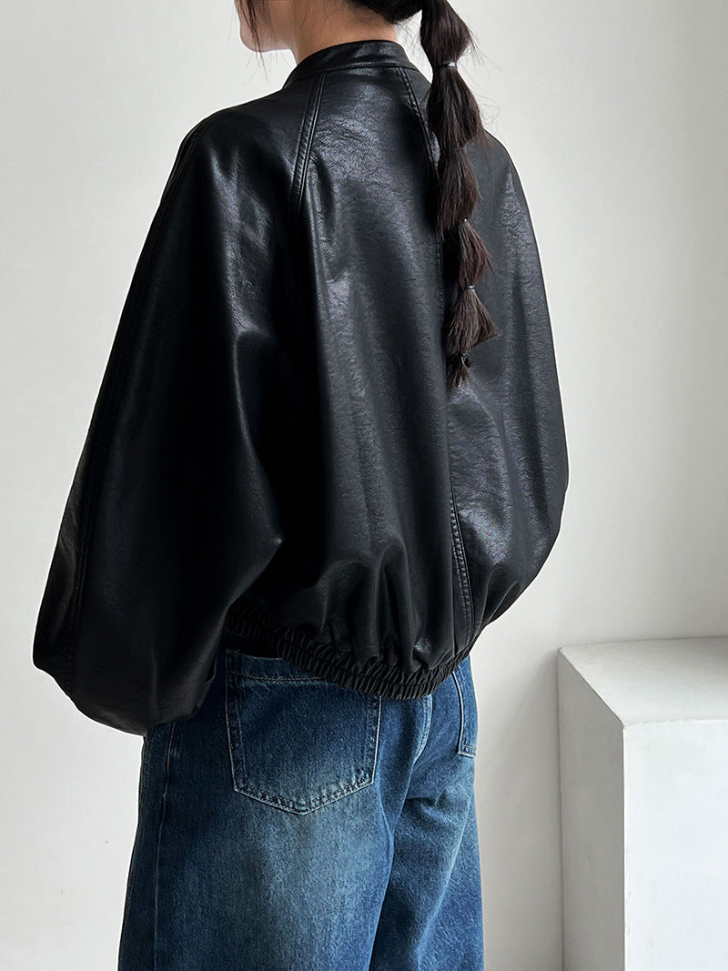 LUCY faux leather motorcycle jacket