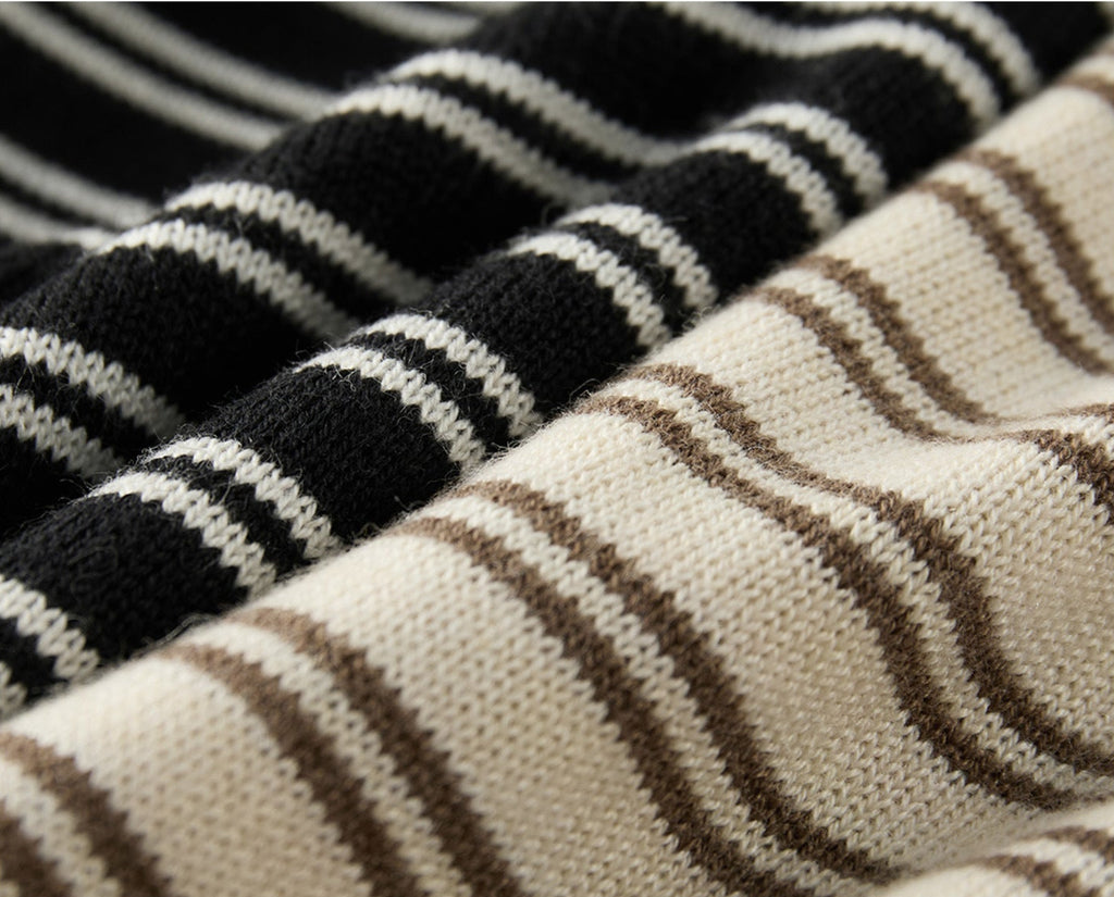 STRIPE casual wayback wool blend pull