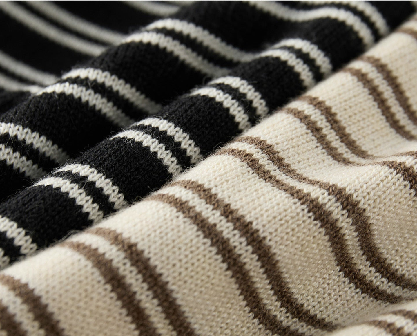 STRIPE casual wayback wool blend pull