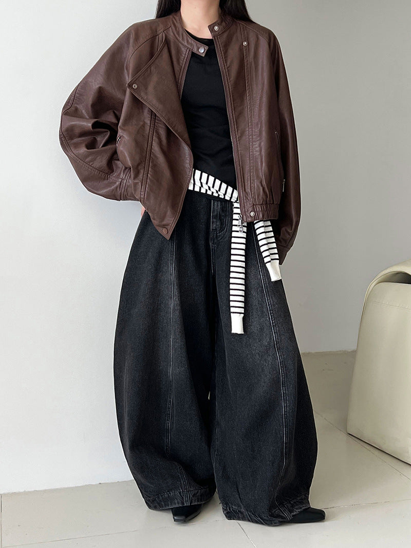 LUCY faux leather motorcycle jacket