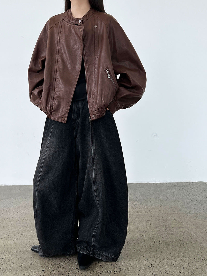 LUCY faux leather motorcycle jacket
