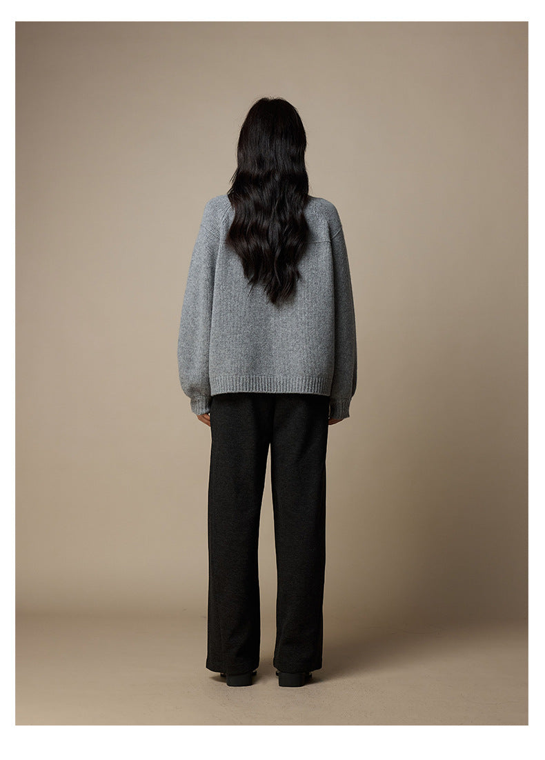 SORA merino wool zip cardigan