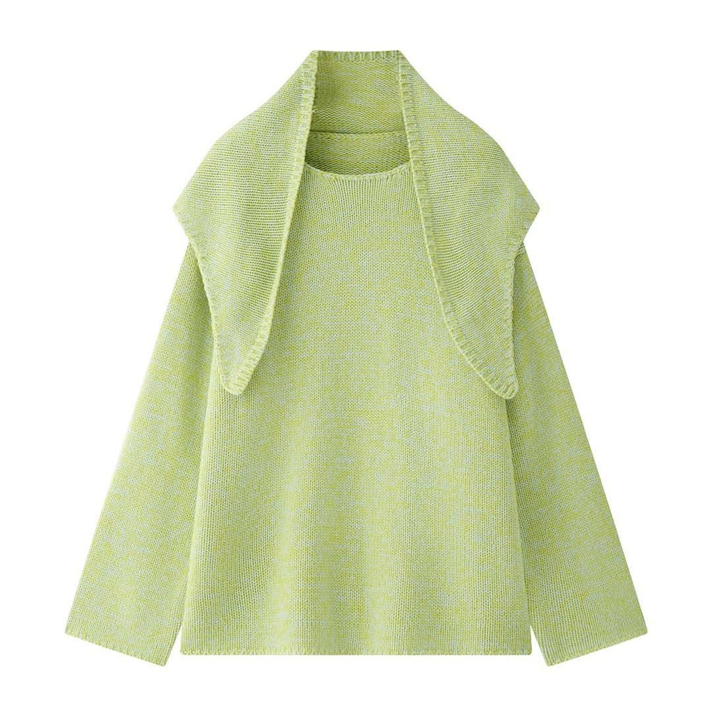 HEATHER shawl off-shoulder sweater
