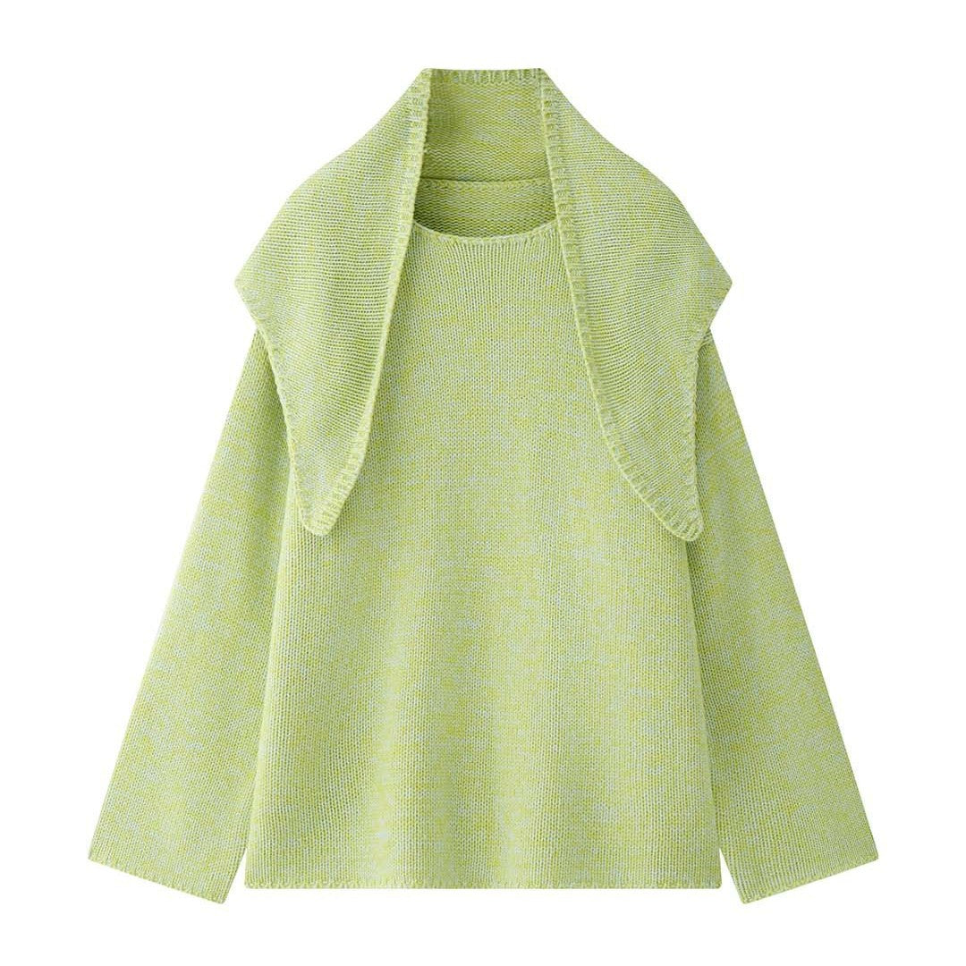 HEATHER shawl off-shoulder sweater