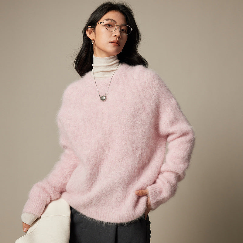 Lindy fuzzy alpaca knit sweater
