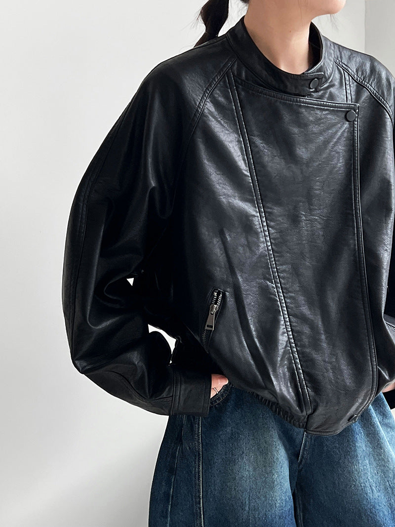 LUCY faux leather motorcycle jacket