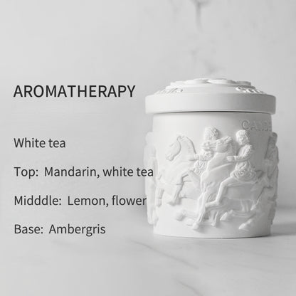 Aromatherapy Wax Candle in Retro Gypsum Cup