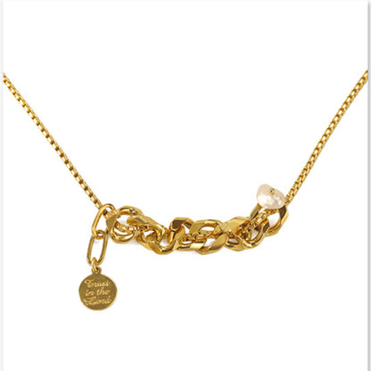 GOLDEN coin braided chain necklace