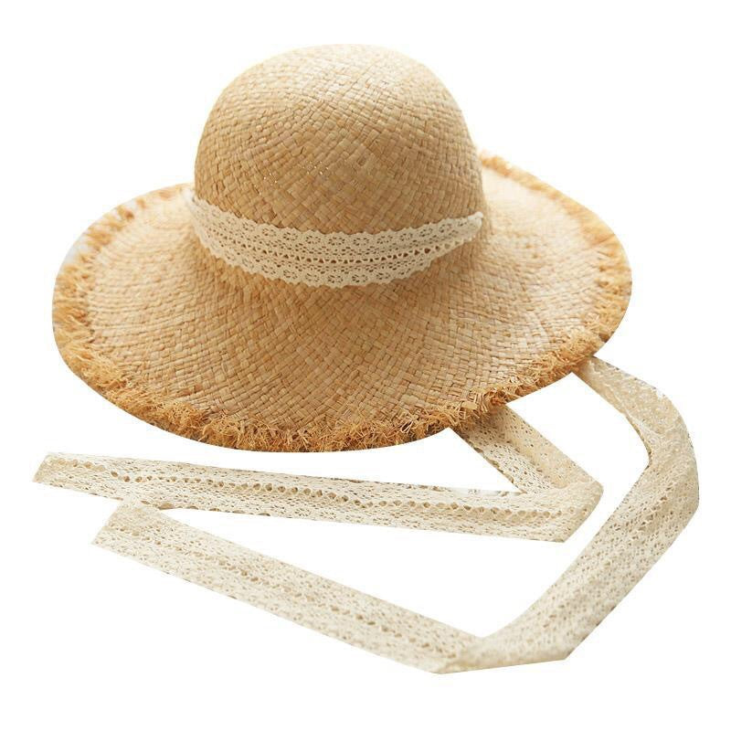 FRESH lace ribbon straw hat