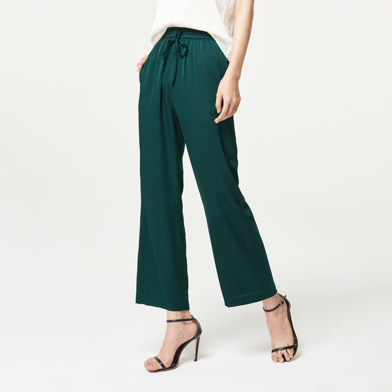 CASUAL silk cropped trousers