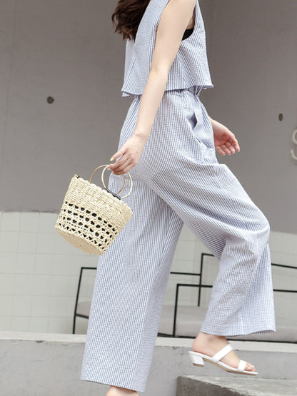 O-ring hollowed-out bucket bag